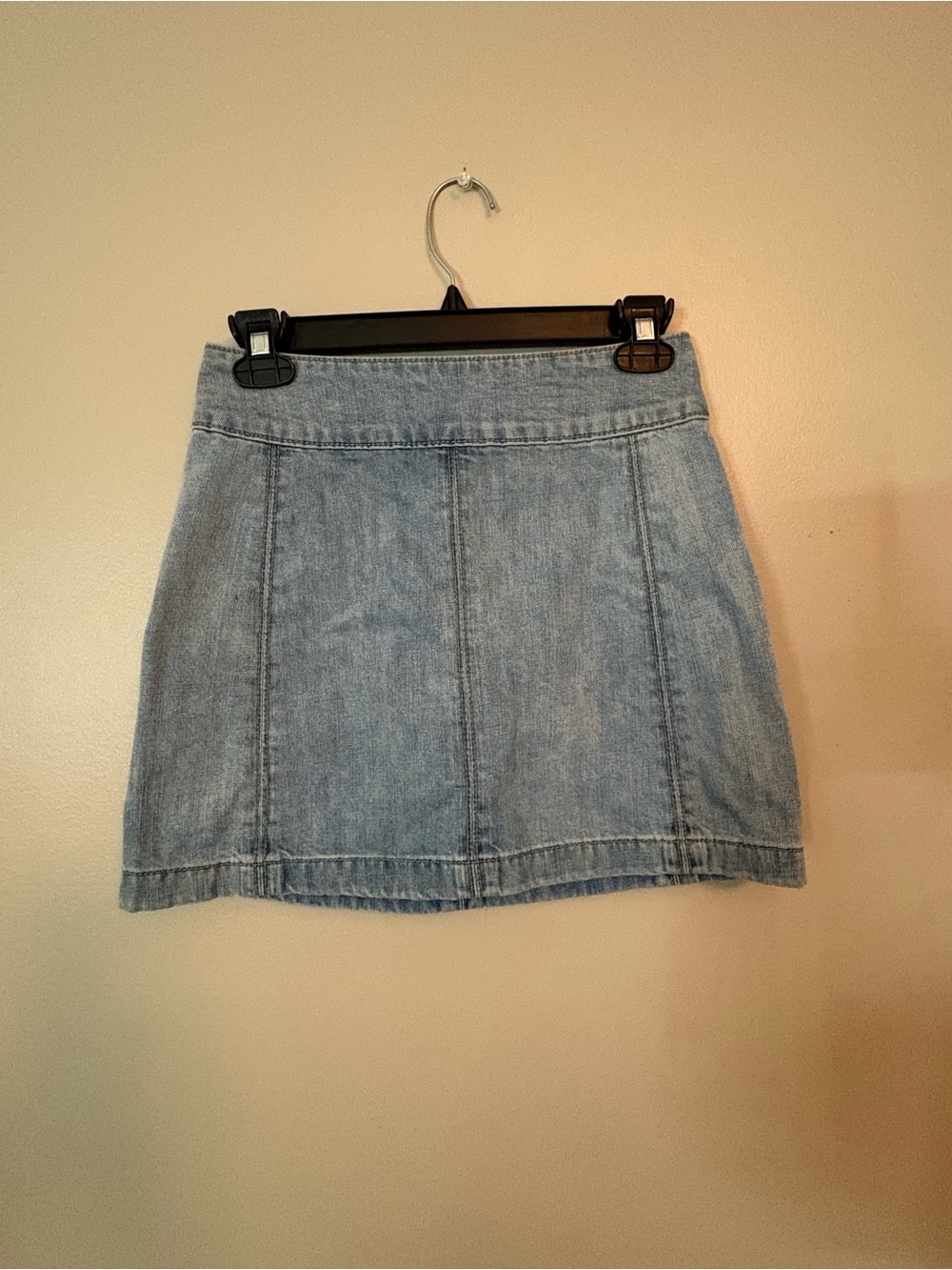 Free People Light Blue Denim Mini Skirt